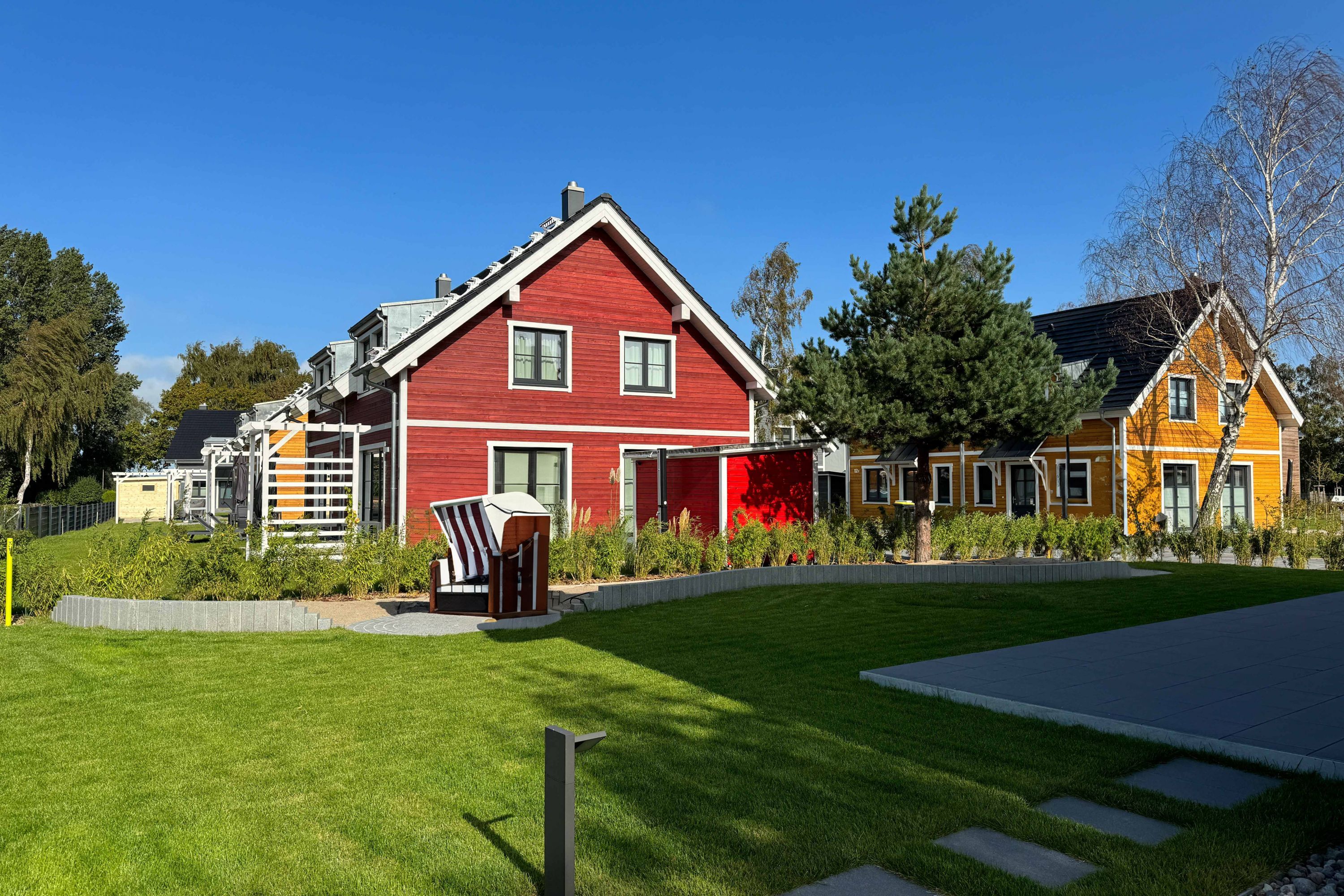 Garten und Ferienhäuser im Baltic Lagoon Resort